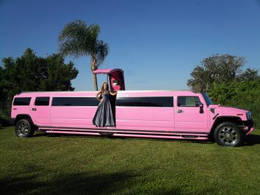 Boca Raton Beach Pink Hummer Limo 